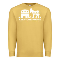 Antique Gold everyone poops Premium Sweatshirt - artisFamous