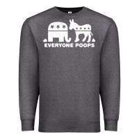Charcoal Heather everyone poops Premium Sweatshirt - artisFamous