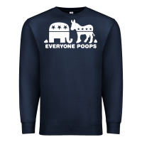 Navy everyone poops Premium Sweatshirt - artisFamous