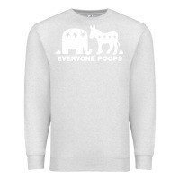 Oatmeal Heather everyone poops Premium Sweatshirt - artisFamous