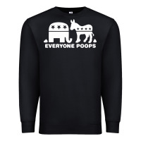 Black everyone poops Premium Sweatshirt - artisFamous