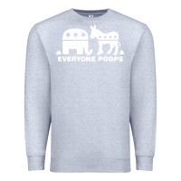 Heather Grey everyone poops Premium Sweatshirt - artisFamous