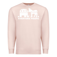 Pale Pink everyone poops Premium Sweatshirt - artisFamous