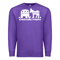 Purple everyone poops Premium Sweatshirt - artisFamous