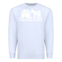 White everyone poops Premium Sweatshirt - artisFamous