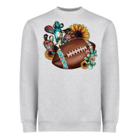 Heather Grey football cactus sunflower Heavyweight Sweatshirt - JahusDesignShop