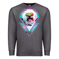 Charcoal Heather bichons frise dog vintage Premium Sweatshirt - artisFamous