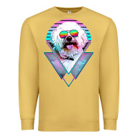Antique Gold bichons frise dog vintage Premium Sweatshirt - artisFamous
