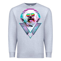 Heather Grey bichons frise dog vintage Premium Sweatshirt - artisFamous