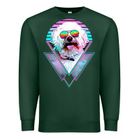 Sports Green bichons frise dog vintage Premium Sweatshirt - artisFamous
