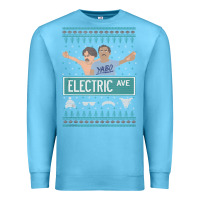 Ocean Blue pardon my take electric avenue ugly christmas sweater Premium Sweatshirt - artisFamous