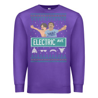 Purple pardon my take electric avenue ugly christmas sweater Premium Sweatshirt - artisFamous