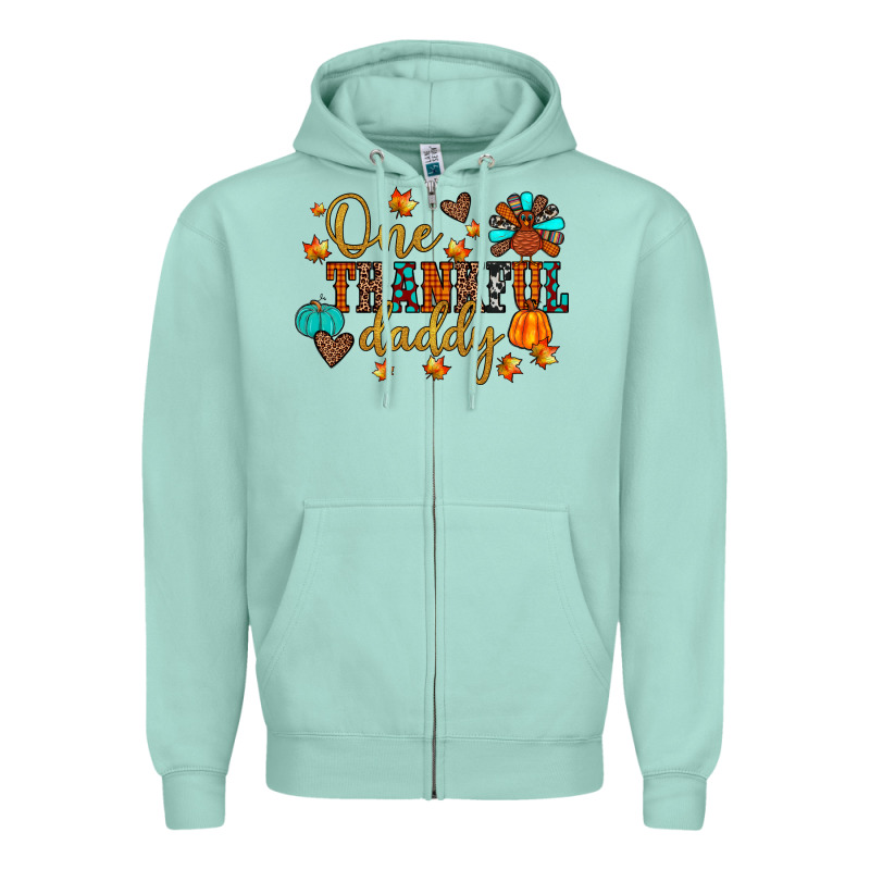 One Thankful Daddy Zipper Hoodie by JahusDesignShop | Teevron