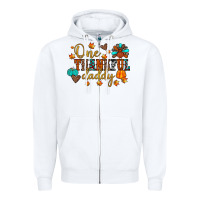 White one thankful daddy Zipper Hoodie - JahusDesignShop