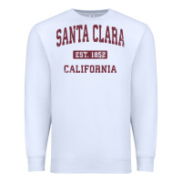White santa clara cali ca vintage athletic sports design Premium Sweatshirt - artisFamous