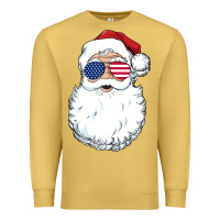 Antique Gold santa claus  u.s.a sunglasses christmas in july santa Premium Sweatshirt - artisFamous