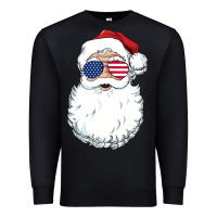 Black santa claus  u.s.a sunglasses christmas in july santa Premium Sweatshirt - artisFamous