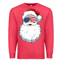 Cardinal santa claus  u.s.a sunglasses christmas in july santa Premium Sweatshirt - artisFamous