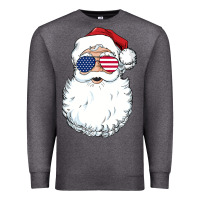 Charcoal Heather santa claus  u.s.a sunglasses christmas in july santa Premium Sweatshirt - artisFamous