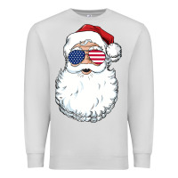 Dove Grey santa claus  u.s.a sunglasses christmas in july santa Premium Sweatshirt - artisFamous