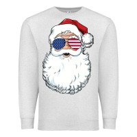 Oatmeal Heather santa claus  u.s.a sunglasses christmas in july santa Premium Sweatshirt - artisFamous