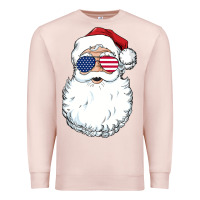 Pale Pink santa claus  u.s.a sunglasses christmas in july santa Premium Sweatshirt - artisFamous