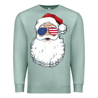 Seafoam santa claus  u.s.a sunglasses christmas in july santa Premium Sweatshirt - artisFamous
