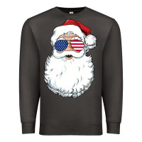 Santa Claus  U.s.a Sunglasses Christmas In July Santa Premium Sweatshirt | Teevron
