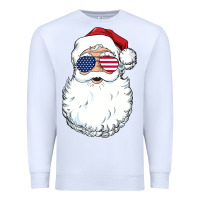 White santa claus  u.s.a sunglasses christmas in july santa Premium Sweatshirt - artisFamous