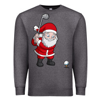 Charcoal Heather santa claus golf christmas golfer golfing gift Premium Sweatshirt - artisFamous