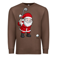 Chestnut santa claus golf christmas golfer golfing gift Premium Sweatshirt - artisFamous