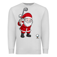 Dove Grey santa claus golf christmas golfer golfing gift Premium Sweatshirt - artisFamous