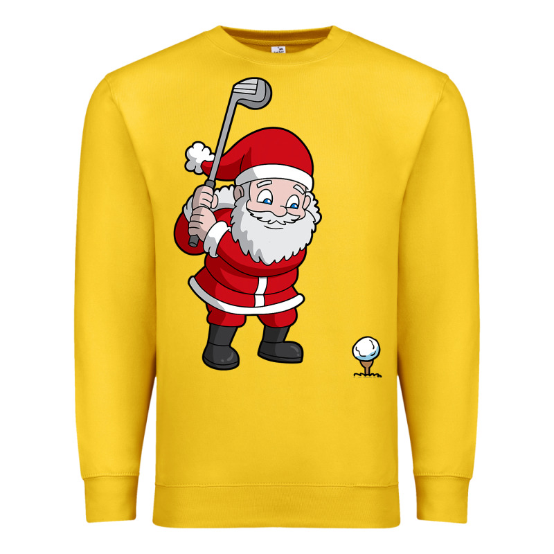 Santa Claus Golf Christmas Golfer Golfing Gift Premium Sweatshirt by artisFamous | Teevron