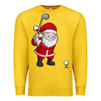 Lemon santa claus golf christmas golfer golfing gift Premium Sweatshirt - artisFamous