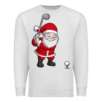 Oatmeal Heather santa claus golf christmas golfer golfing gift Premium Sweatshirt - artisFamous