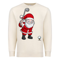 Sandshell santa claus golf christmas golfer golfing gift Premium Sweatshirt - artisFamous