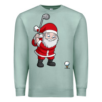 Seafoam santa claus golf christmas golfer golfing gift Premium Sweatshirt - artisFamous