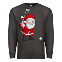 Smoke santa claus golf christmas golfer golfing gift Premium Sweatshirt - artisFamous