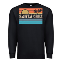 Black santa c.r.u.z cali sunset 70s 80s surfer summer sun Premium Sweatshirt - artisFamous