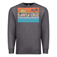 Charcoal Heather santa c.r.u.z cali sunset 70s 80s surfer summer sun Premium Sweatshirt - artisFamous