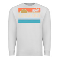 Dove Grey santa c.r.u.z cali sunset 70s 80s surfer summer sun Premium Sweatshirt - artisFamous