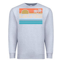 Heather Grey santa c.r.u.z cali sunset 70s 80s surfer summer sun Premium Sweatshirt - artisFamous