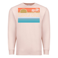Pale Pink santa c.r.u.z cali sunset 70s 80s surfer summer sun Premium Sweatshirt - artisFamous