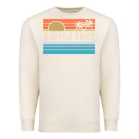 Sandshell santa c.r.u.z cali sunset 70s 80s surfer summer sun Premium Sweatshirt - artisFamous