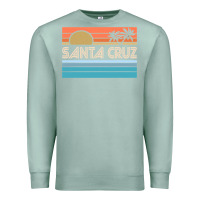 Seafoam santa c.r.u.z cali sunset 70s 80s surfer summer sun Premium Sweatshirt - artisFamous