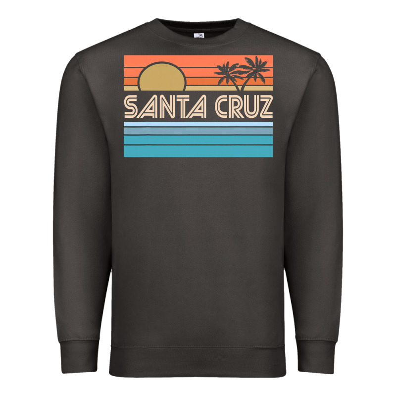 Santa C.r.u.z Cali Sunset 70s 80s Surfer Summer Sun Premium Sweatshirt by artisFamous | Teevron