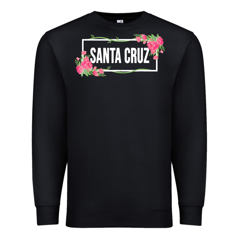 Santa C.r.u.z Cali  Floral Hibiscus Flower Premium Sweatshirt by artisFamous | Teevron