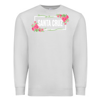 Dove Grey santa c.r.u.z cali  floral hibiscus flower Premium Sweatshirt - artisFamous