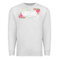 Oatmeal Heather santa c.r.u.z cali  floral hibiscus flower Premium Sweatshirt - artisFamous