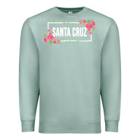 Seafoam santa c.r.u.z cali  floral hibiscus flower Premium Sweatshirt - artisFamous